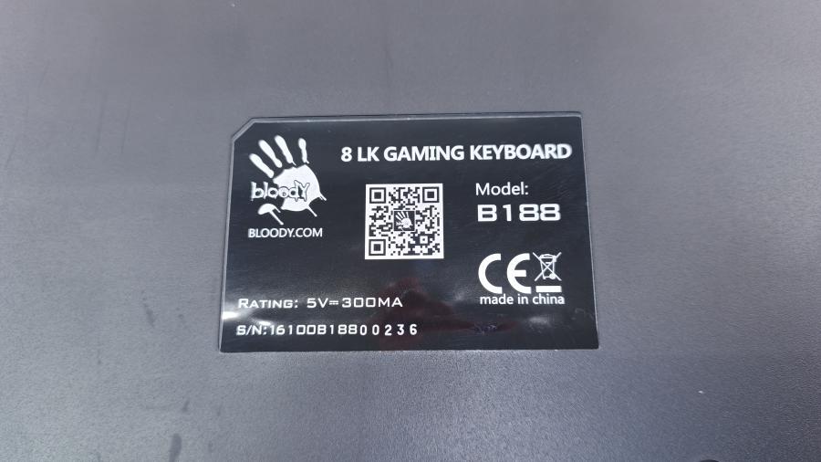 001-221-001 Клавиатура проводная A4tech Bloody B188 #5