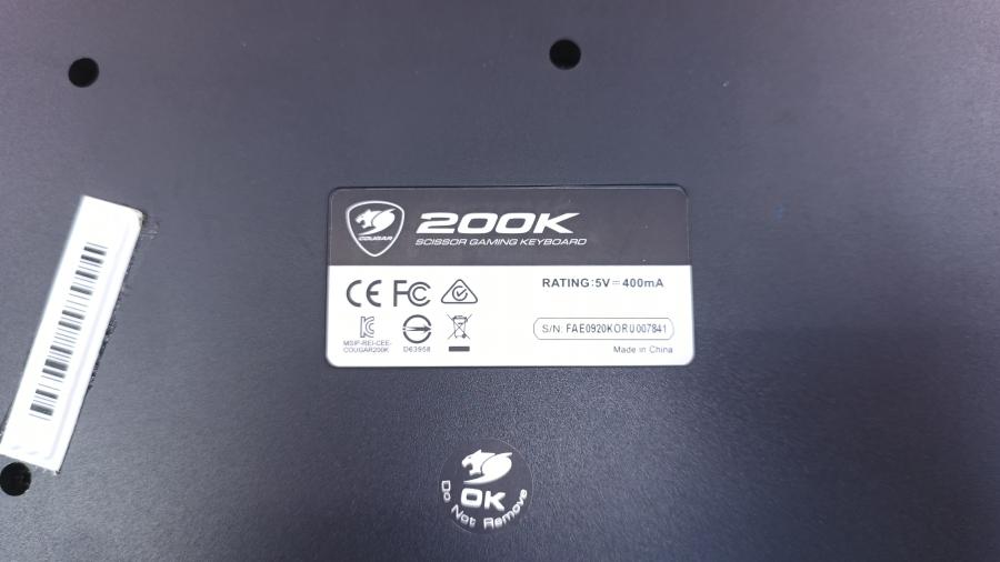 001-223-001 Клавиатура проводная COUGAR 200K #5