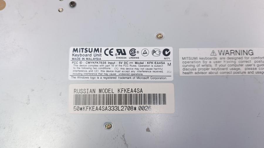 001-230-001 Клавиатура проводная MITSUMI KFK-EA4SA #5