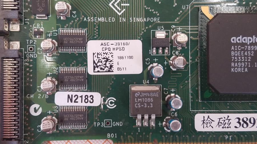 001-259-001 Контроллер PCI Adaptec ASC-39160/CPQ HPSD #3