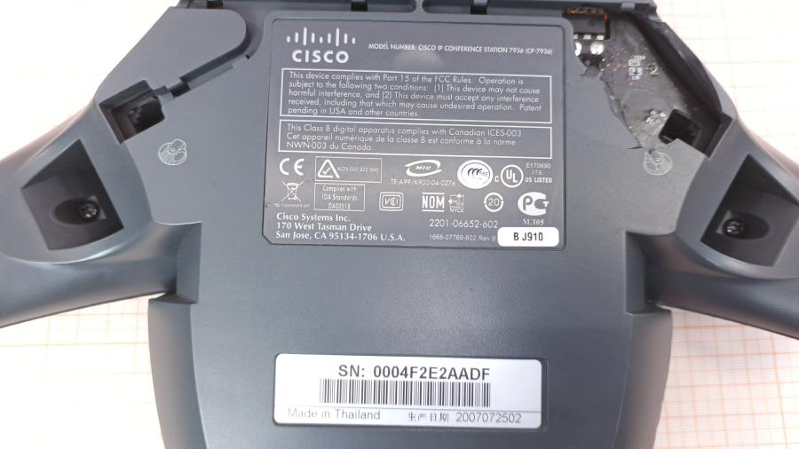 035-001-007 Станция конференц-связи CISCO IP CONFERENCE STATION CP-7936 #10