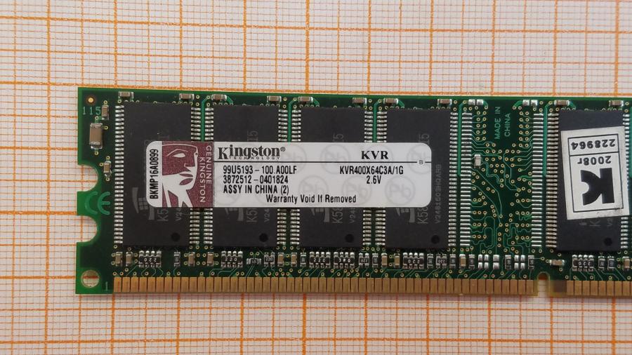 210-062-001 DDR1 DIMM KINGSTON KVR400X64C3A/1G #2