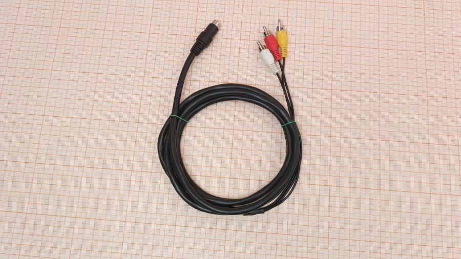 001-329-001 RCA video cable  S-VIDEO 10Pin (M) - 3x RCA (M) 2m #1