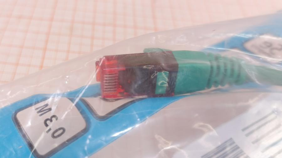 001-355-001 Патч-корд HYPERLINE PC-LPM-UTP-RJ45-RJ45-C5e-0.3M-LSZH-GN #6