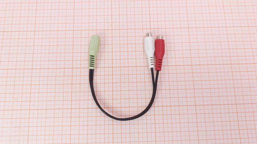 001-456-001 RCA audio cable  MiniJack 3.5 (F) - 2xRCA (F) 0.2M #1