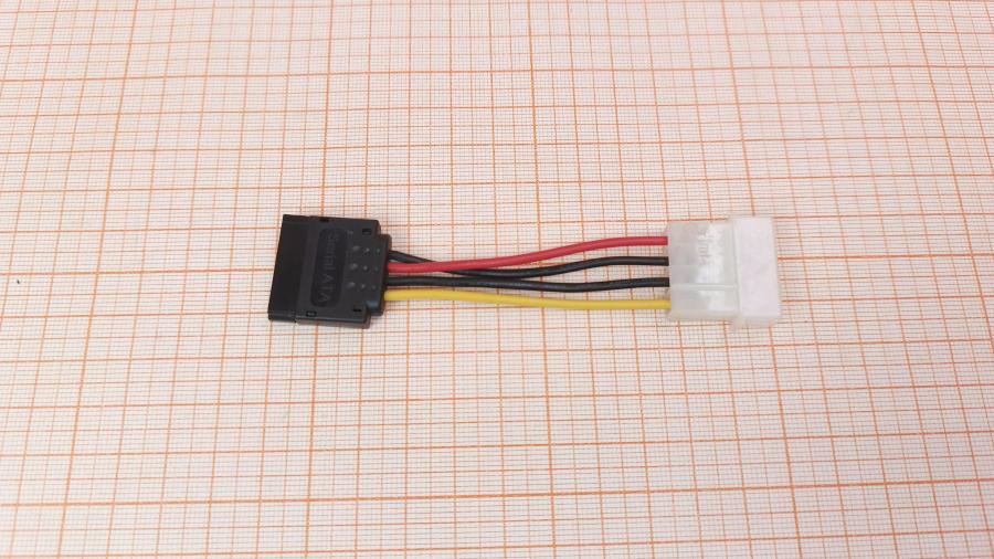 001-457-001 Переходник питания  MOLEX 4Pin - SATA 15Pin 0.1m #1