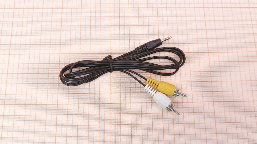 001-458-001 RCA video cable  Minijack 2.5 (M) - 2xRCA (M) 1m #1