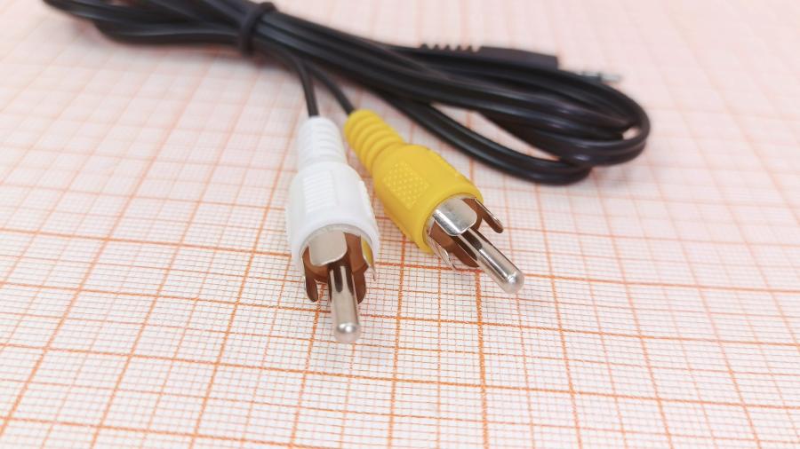 001-458-001 RCA video cable  Minijack 2.5 (M) - 2xRCA (M) 1m #3