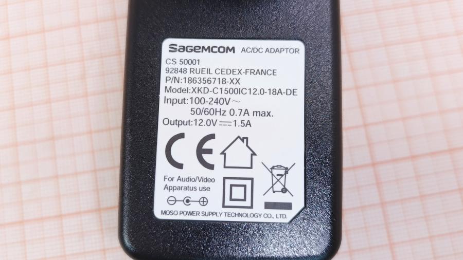 001-517-001 БП для IPTV приставки Sagemcom XKD-C1500IC12.0-18A-DE #3