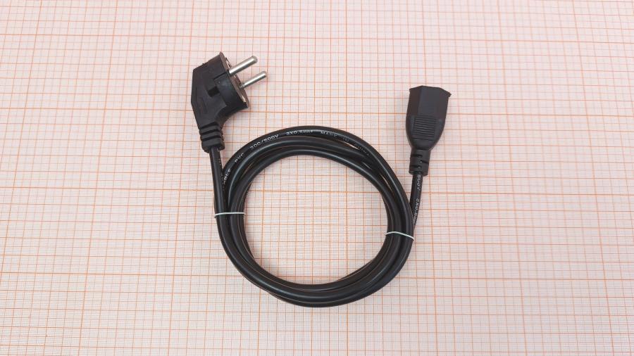 001-594-001 Кабель питания CEE7/7  CEE7/7 Угловой - IEC-C13 3G×0.5мм² 1.5M #1