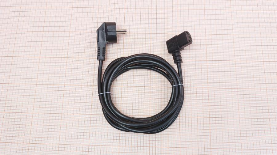 001-601-001 Кабель питания CEE7/7  CEE7/7 Угловой - IEC-C13 Угловой 3G×0.75мм² 3M #1