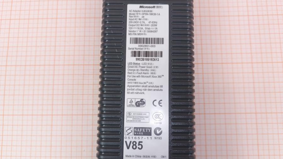 001-621-001 Блок питания (БП) MICROSOFT DPSN-186CB-1A #3