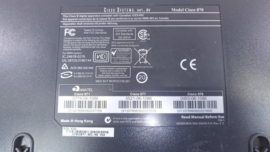 152-039-001 Маршрутизатор CISCO 871 #10