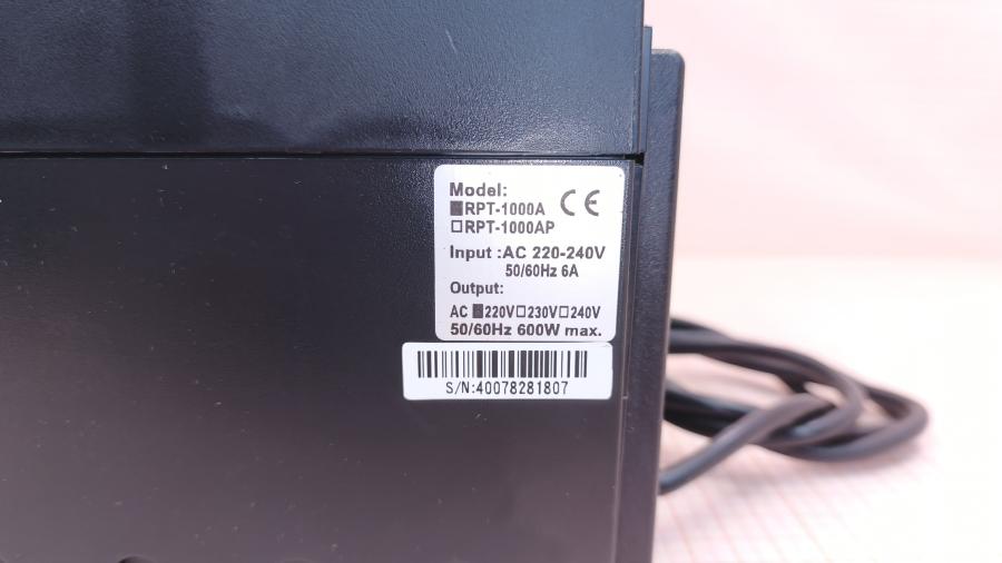 235-006-001 Источник бесперебойного питания Powercom Raptor RPT-1000A EURO #7