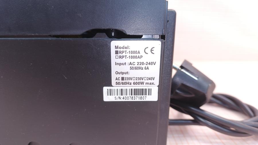 235-006-002 Источник бесперебойного питания Powercom Raptor RPT-1000A EURO #6