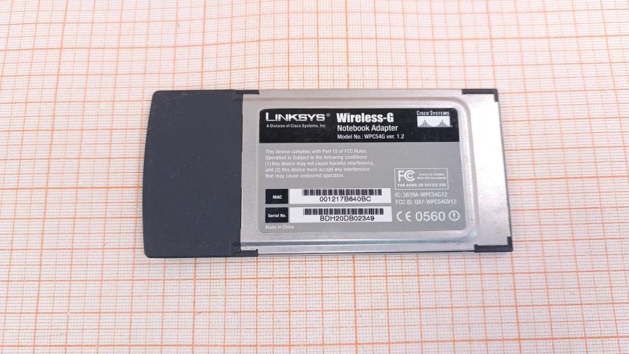 001-819-001 Сетевая карта PCMCIA LINKSYS WPC54G ver 1.2 #3