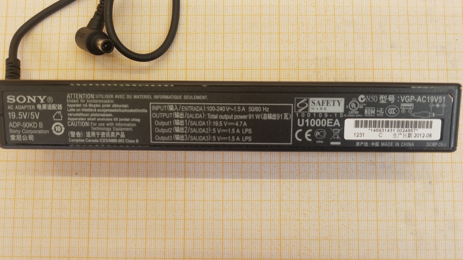 149-087-001 БП для ноутбука SONY VAIO VGP-AC19V51 #6