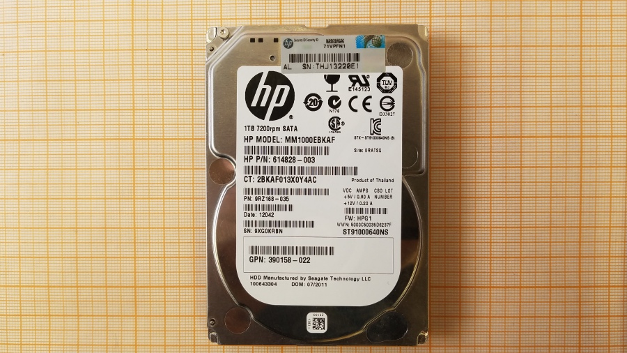 088-182-001 HDD 2.5" SATA HP MM1000EBKAF #2