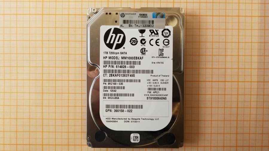 088-182-002 HDD 2.5" SATA HP MM1000EBKAF #2