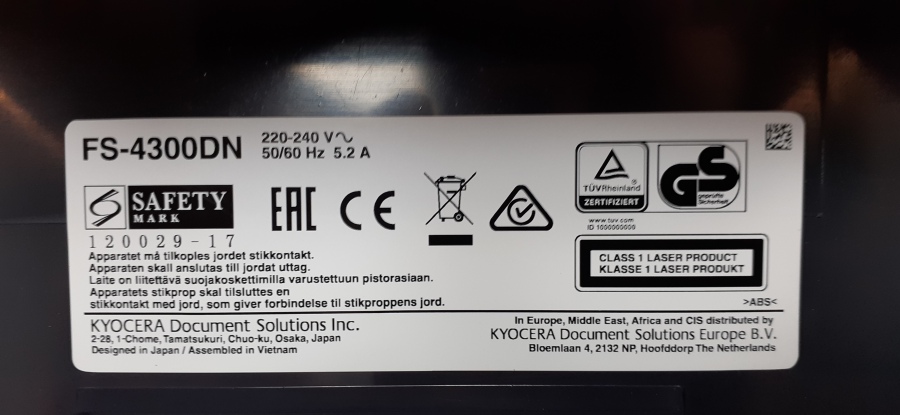 155-001-004 Принтер KYOCERA ECOSYS FS-4300DN #11