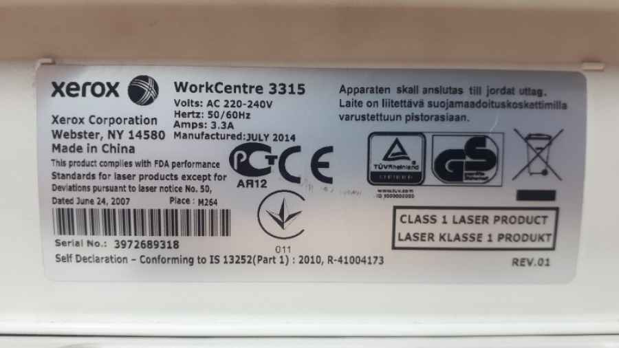 137-006-002 МФУ XEROX WorkCentre 3315 #11