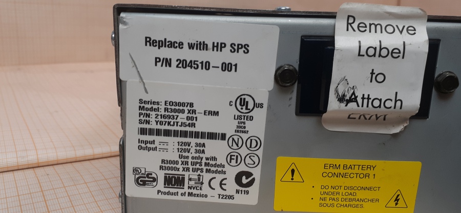 102-038-001 Источник бесперебойного питания HP R3000i XR-ERM #7