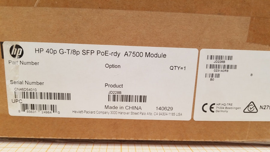 110-011-001 Коммутатор управляемый HP 40p G-T/8p SFP PoE-rdy A7500 Module JD228B #2