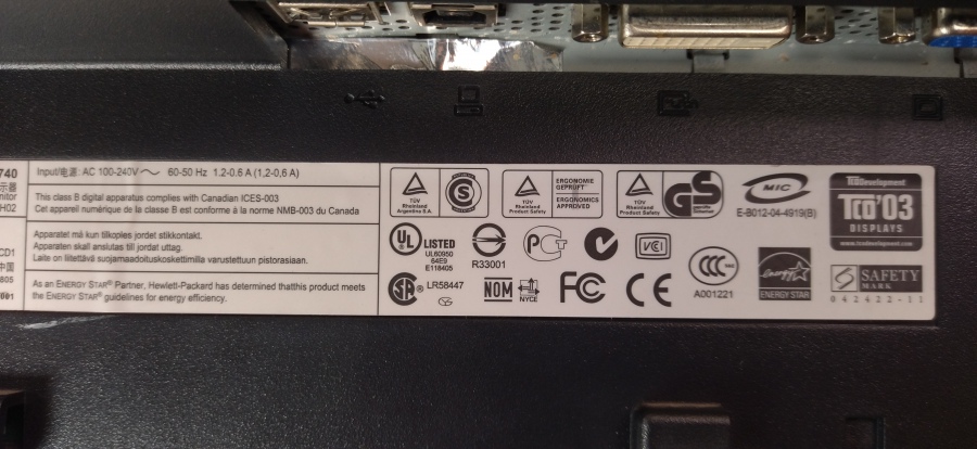 109-022-003 Монитор ЖК HP L1740 #8