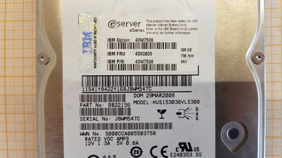 165-094-001 HDD 3.5" SAS IBM 43X0805 #3