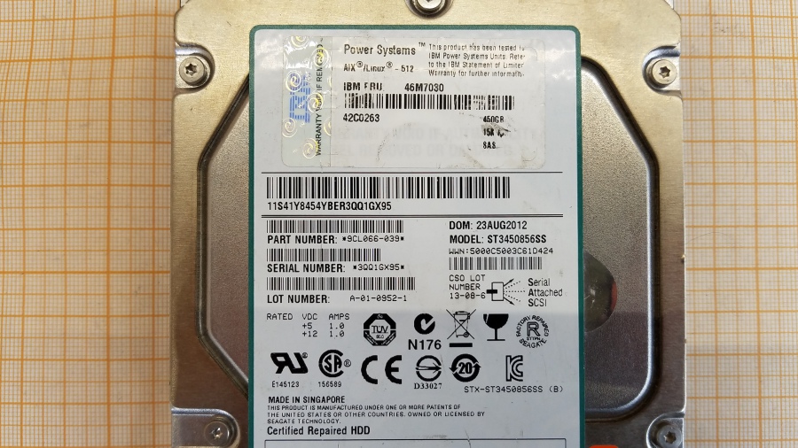 165-097-001 HDD 3.5" SATA IBM 46M7030 #3