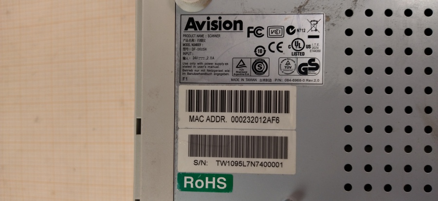 173-083-002 Сканер планшетный Avision NetDeliver @V2500 #11