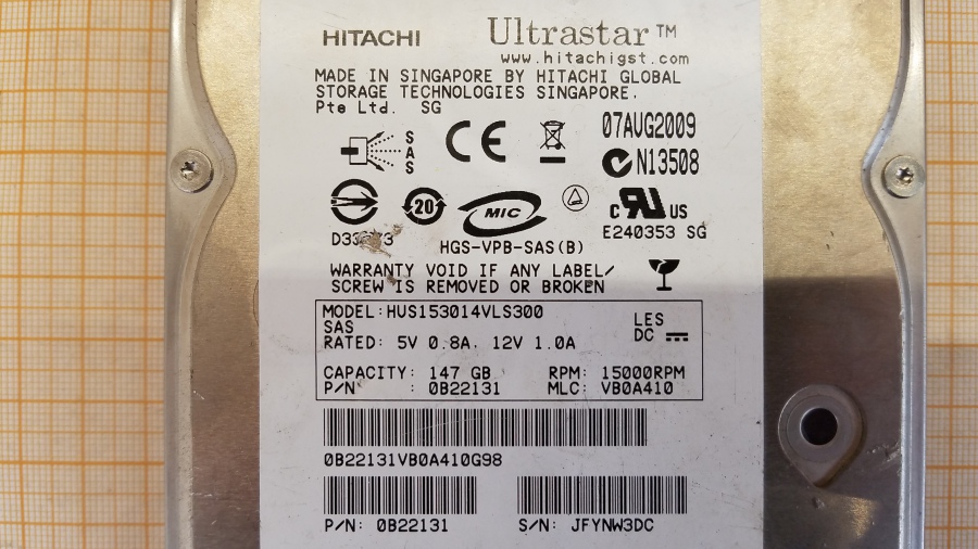 165-103-002 HDD 3.5" SAS HITACHI HUS153014VLS300 #3