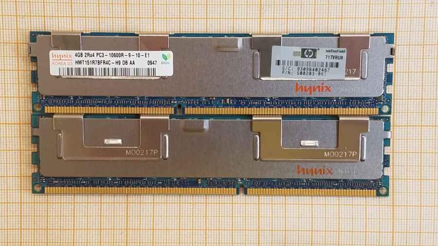 173-102-002 DDR3 RDIMM ECC REG HP PN: 500203-061 #1