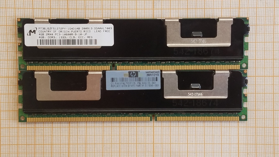 173-102-003 DDR3 RDIMM ECC REG HP PN: 500203-061 #1