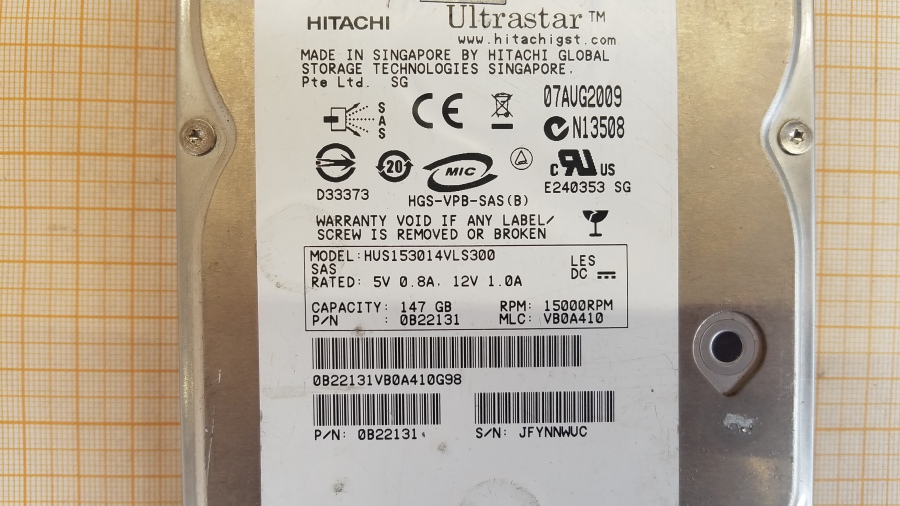 165-103-003 HDD 3.5" SAS HITACHI HUS153014VLS300 #3
