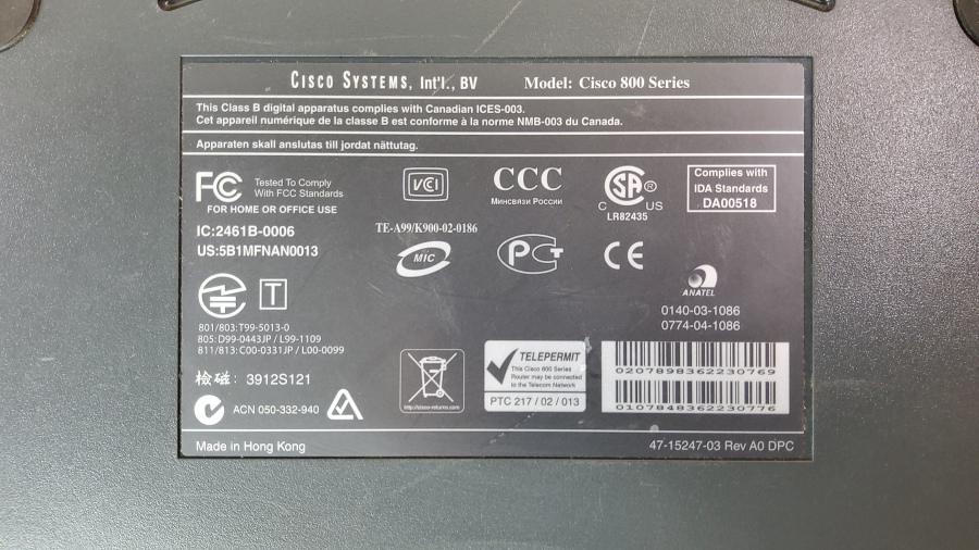 043-013-002 Маршрутизатор CISCO 805 #5