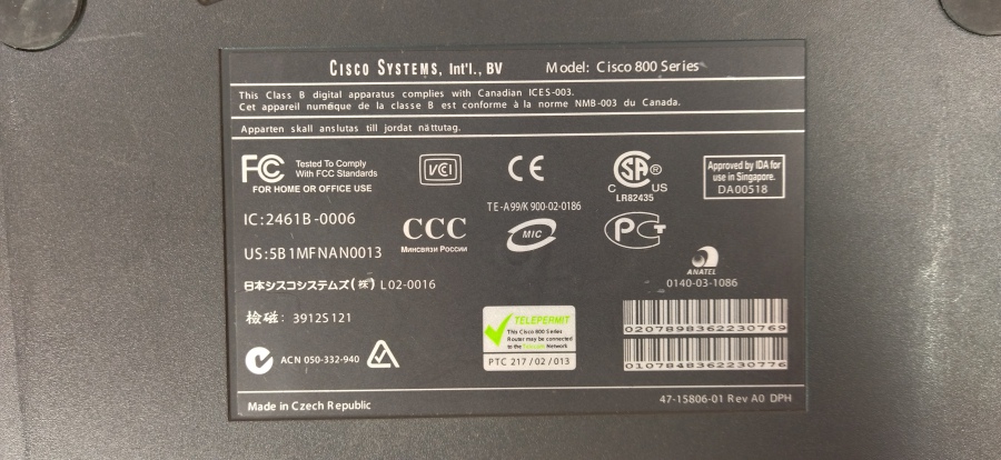 043-013-004 Маршрутизатор CISCO 805 #6