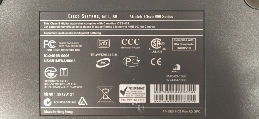 043-013-006 Маршрутизатор CISCO 805 #6