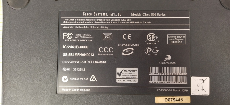 043-013-007 Маршрутизатор CISCO 805 #6