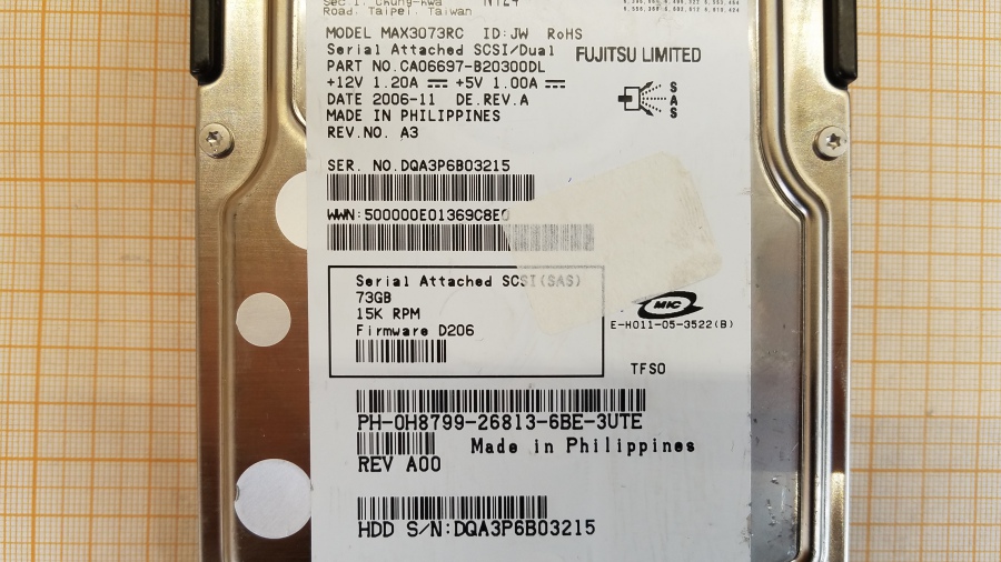 165-106-001 HDD 3.5" SAS DELL H8799 #3