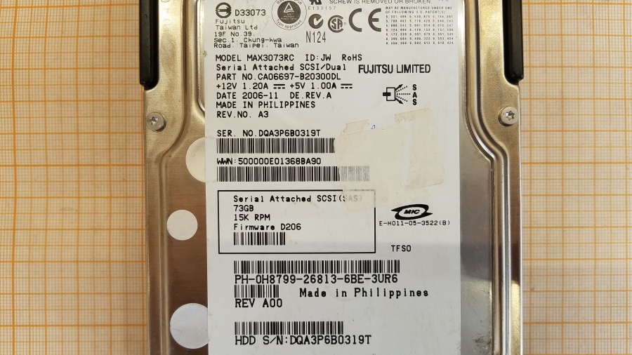 165-106-004 HDD 3.5" SAS DELL H8799 #3