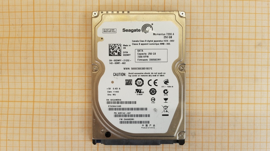 173-111-001 HDD 2.5" SATA SEAGATE ST9250410AS #2