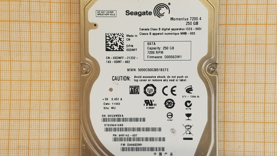 173-111-001 HDD 2.5" SATA SEAGATE ST9250410AS #3