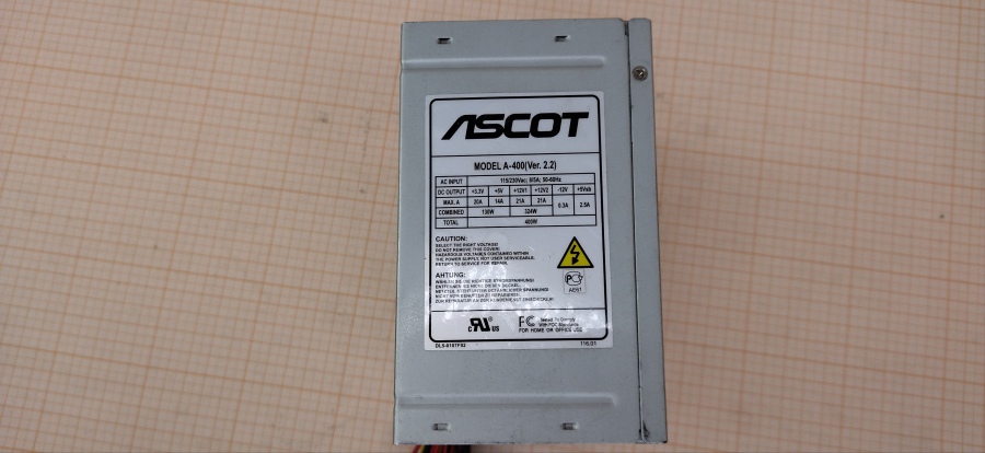 165-108-002 БП ATX v2.2 ASCOT A-400 #4