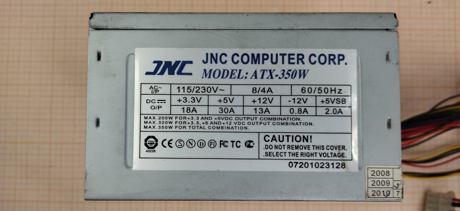 165-146-001 БП ATX v2.0 JNC ATX-350W #5