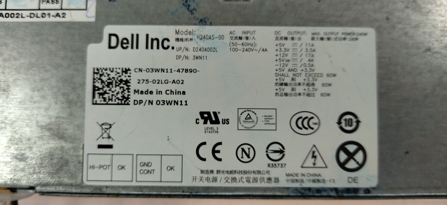 173-117-002 БП LFX DELL H240AS-00 #6