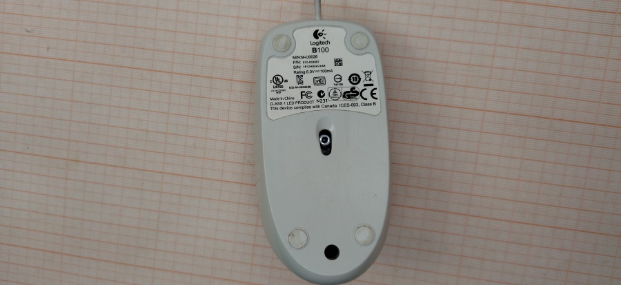 124-044-002 Мышь проводная Logitech B100 #3