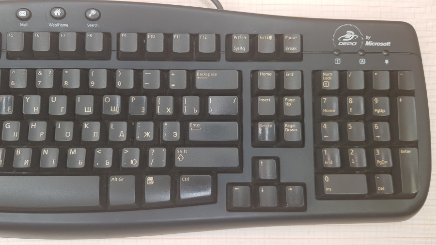 165-190-001 Клавиатура проводная MICROSOFT Basic Keyboard 1.0A #3