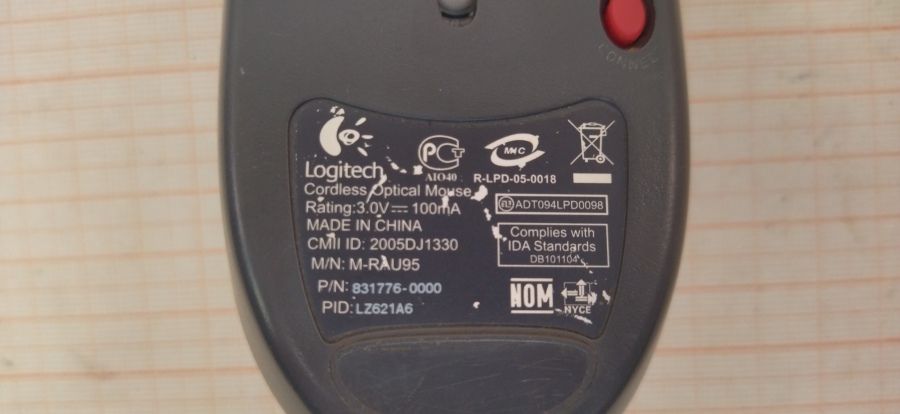 144-019-001 Мышь беспроводная Logitech Cordless Optical Mouse EX110 #5