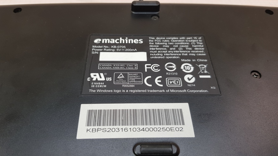 165-239-001 Клавиатура проводная EMachines KB-0705 #5